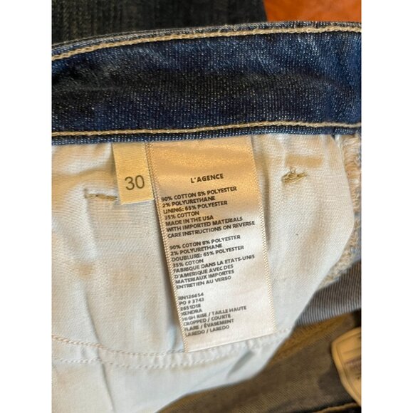 L'AGENCE Kendra High Rise Cropped Flare Jeans in Laredo Women Size 30 - Picture 10 of 12